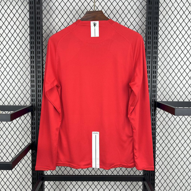 Camisa do Manchester United Manga Longa Retrô 2007/08 Home UCL