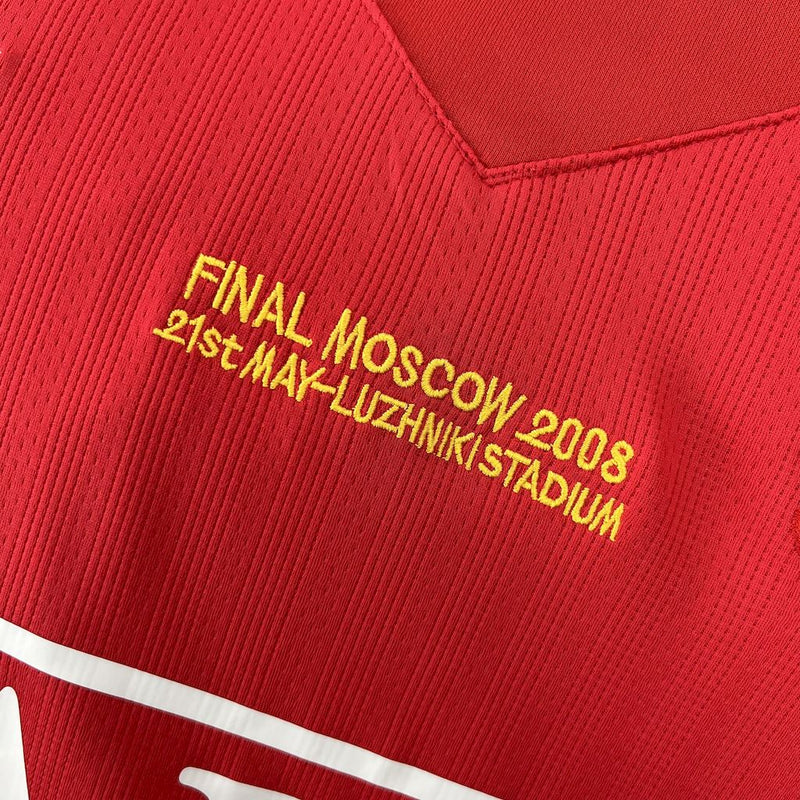 Camisa do Manchester United Manga Longa Retrô 2007/08 Home UCL