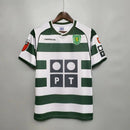 Camisa Retrô Sporting I Home 01/03 - Masculina - Verde e Branca