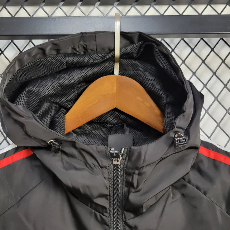 Corta Vento Adidas 24/25 - Preto e Vermelho